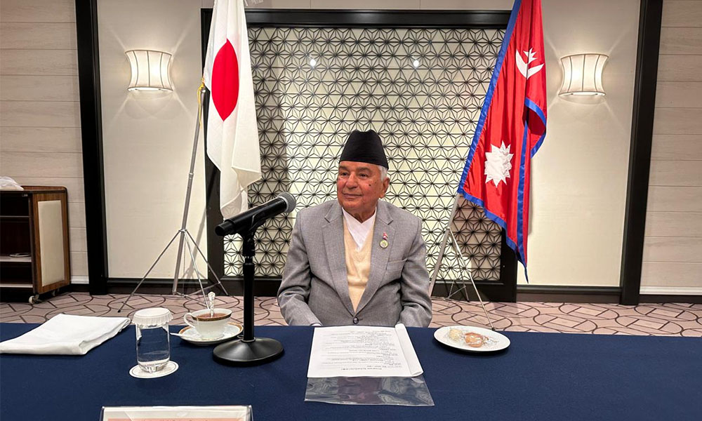 नेपाल जापानी निजी क्षेत्रसँग घनिष्ठ साझेदारी निर्माण गर्न चाहन्छ : राष्ट्रपति